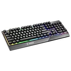 MSI GG VIGOR GK30 TR GAMING KEYBOARD MEKANIK HISLI 6 BOLGE RGB LED AYDINLATMA SIVI DOKULMESINE DAYANIKLI OYUNCU KLAVYESI TURKCE Q