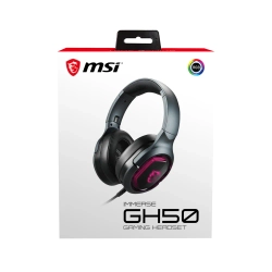 MSI GG IMMERSE GH50 WIRELESS HEADSET DUSUK GECIKMELI USB DONGLE ILE 2.4GHZ KABLOSUZ BAGLANTI BASS GUCLENDIRICI 50 MM NEODYMIUM SURUC