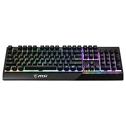 MSI GG VIGOR GK30 TR GAMING KEYBOARD MEKANIK HISLI 6 BOLGE RGB LED AYDINLATMA SIVI DOKULMESINE DAYANIKLI OYUNCU KLAVYESI TURKCE Q