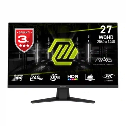 MSI 27 MAG 274QF X24 2560x1440 (WQHD) 16:9 FLAT RAPID IPS 240HZ 0.5MS (Min.) FREESYNC PREMIUM GAMING MONITOR