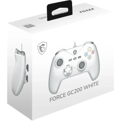 MSI GG FORCE GC200 WHITE BEYAZ OYUN KOLU KABLOLU PC/ANDROID 8+ DESTEGI CIFT TITRESIM MOTORU 2M