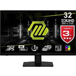 MSI 32 MAG 322UPF FLAT RAPID IPS 3840x2160 (UHD) 16:9 160HZ 1MS FREESYNC PREMIUM PRO GAMING MONITOR