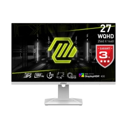MSI 27 MAG 274QRFW 2560x1440 (WQHD) 16:9 FLAT RAPID IPS 180HZ 1MS FREESYNC PIVOT BEYAZ GAMING MONITOR