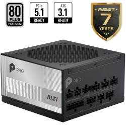 MSI PRO A850PL PCIE5 850W 80+ Platinum Siyah