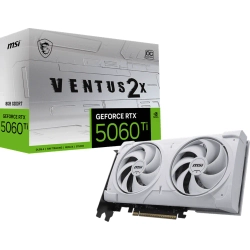 MSI VGA GEFORCE RTX 5060 TI 8G VENTUS 2X OC WHITE PLUS RTX5060TI 8GB GDDR7 128B DX12 PCIE 5.0 X16 (3XDP 1XHDMI)