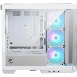MSI MAG PANO M100R PZ WHITE TEMPERLI CAM 3X120MM 1X120MM ARGB FAN MATX BEYAZ PANORAMIK GAMING BILGISAYAR KASASI