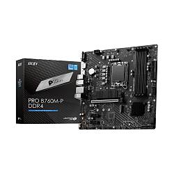 MSI MB PRO B760M-P DDR4 SOKET 1700 DDR4 4800(OC) PCI-E ,M.2 USB3.2 HDMI,DP,VGA 1X 1G LAN MATX