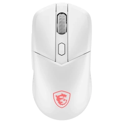 MSI GG VERSA 300 ELITE WIRELESS WHITE 65 GRAM GAMING MOUSE 26000 DPI 1000 Hz / 1MS PIXART PAW-3395DM OMRON MICRO SWITCH RGB LED 2.4 GHz Bluetooth 5.3 USB 2.0 KABLOSUZ MOUSE