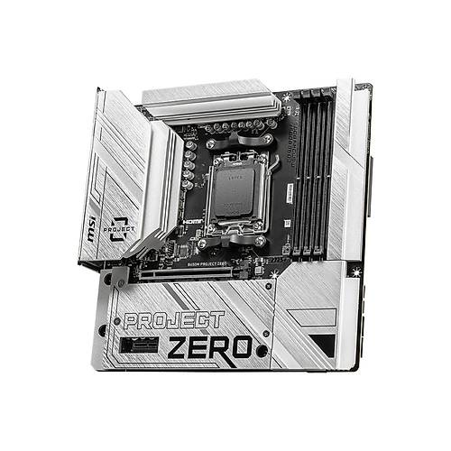 MSI MB B650M PROJECT ZERO AM5 DDR5 7600MHZ(OC) HDMI DP M.2 USB3.2 2.5G LAN WI-FI 6E MATX