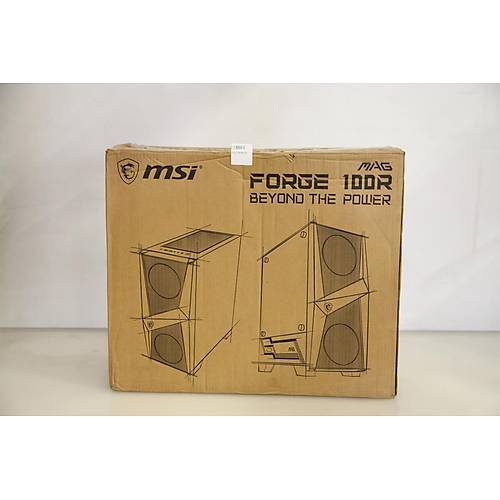 MSI MAG FORGE 100R 2x120mm ARGB 1x120mm Fanl� Siyah ATX Gaming Kasa (Outlet - Te�hir)