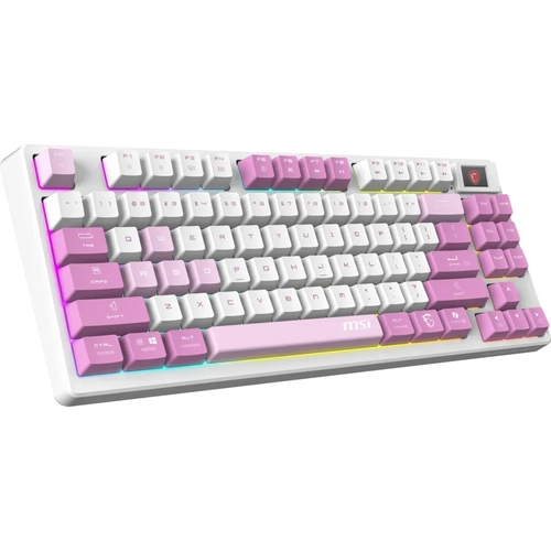 MSI GG FORGE GK600 TKL W VIOLET TR MEKANIK GAMING KLAVYE LCD EKRAN KTT HIFI LINEAR HOT-SWAPPABLE SWITCH PBT TUS TAKIMI RGB TR LAYOUT