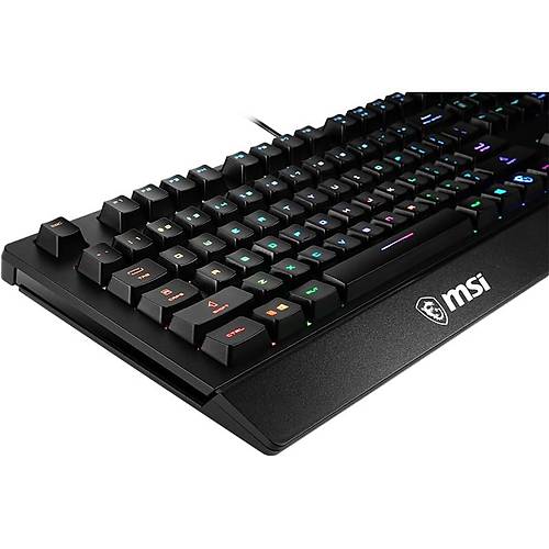 MSI GG VIGOR GK20 TR GAMING KEYBOARD RAINBOW ARKA AYDINLATMA ANTIGHOSTING MEMBRAN SIVI DOKULMESINE DAYANIKLI OYUNCU KLAVYESI TURKCE