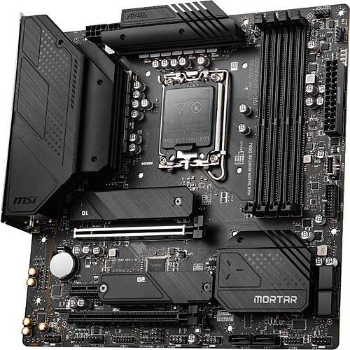 MSI MAG B660M MORTAR DDR4 SOKET 1700 DDR4 4800 (OC) HDMIDP PCI-E GEN 4 M.2 USB3.2 1X 2.5G LAN MATX
