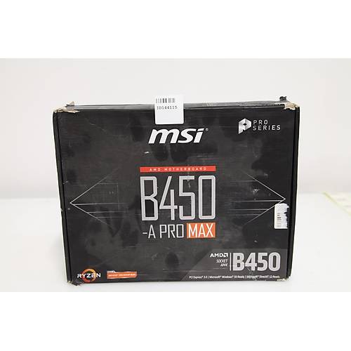 MSI B450-A PRO MAX DDR4 4133 MHz (OC) M.2x1 USB 3.2 VGA DVI HDMI ATX (Outlet - Te�hir)