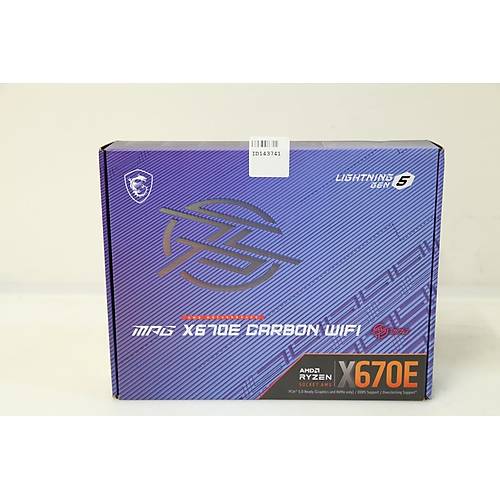 MSI MPG X670E CARBON WIFI DDR5 7800 MHz (OC) M.2x4 USB 3.2 HDMI DP Wi-Fi 6E RGB ATX (Outlet - Te�hir)