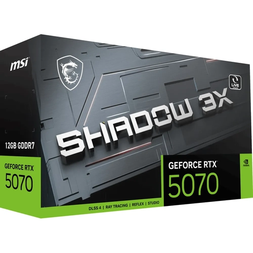 MSI VGA GeForce RTX 5070 12G SHADOW 3X RTX5070 12GB GDRR7 192B DX12 PCIE 5.0 X16 (3XDP 1XHDMI)
