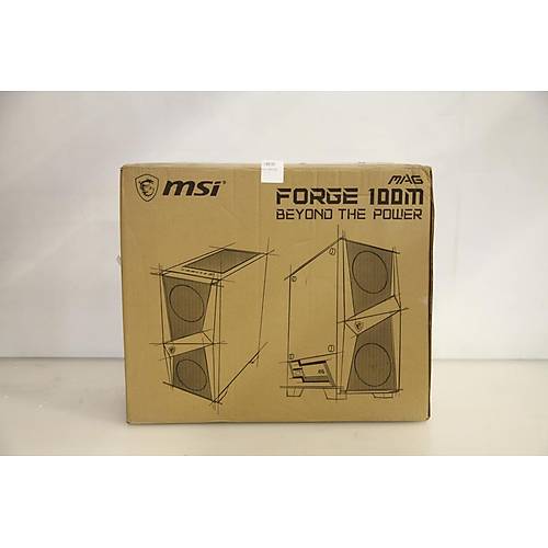 MSI MAG FORGE 100M 2x120mm RGB 1x120mm Fanl� Siyah ATX Gaming Kasa (Outlet - Te�hir)