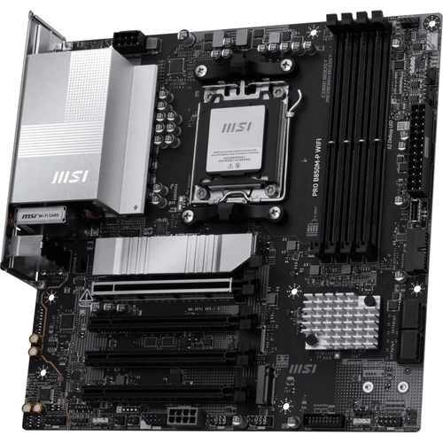 MSI MB PRO B850M-P WIFI AM5 DDR5 8200MHZ(OC) HDMI DP 3X M.2 USB 10GBS 5G LAN WI-FI 7 MATX