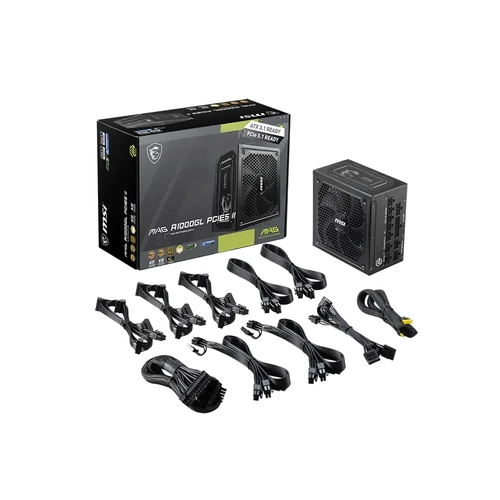 MSI MAG A1000GL PCIE5 II 1000W 80+ Gold Siyah
