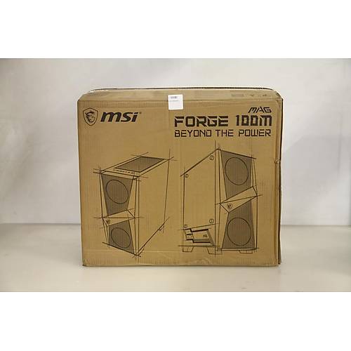 MSI MAG FORGE 100M 2x120mm RGB 1x120mm Fanl� Siyah ATX Gaming Kasa (Outlet - Te�hir)