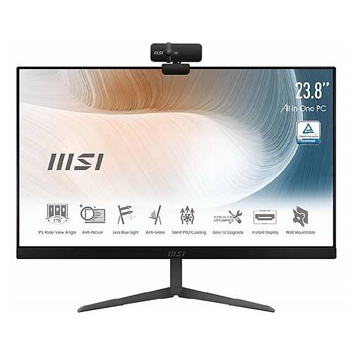MSI MODERN AM241 11M-298TR 23.8 LED 1920X1080 (FHD) PENTIUM GOLD 7505 4GB DDR4 128GB SSD WIN10 PRO SIYAH AIO PC