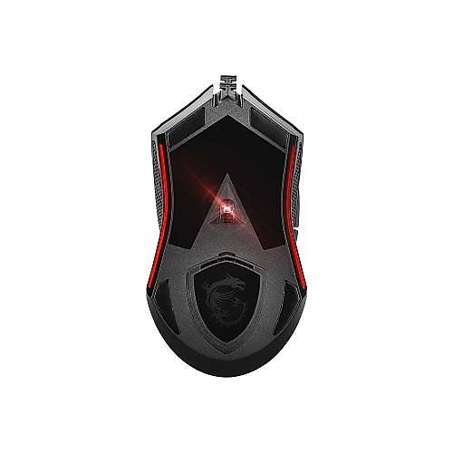 MSI GG CLUTCH GM08 GAMING MOUSE 4.200 DPI PIXART PAW3519 OPTIK SENSOR RED LED 1.8M KABLO AYARLANABILIR AGIRLIK ALTIN KAPLAMA USB BAG