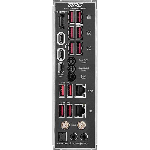 MSI MB MPG Z890 CARBON WIFI SOKET 1851 DDR5 9200MHZ(OC) USB 20GBPS 5XM.2 2XTB4 HDMI DISPLAY 1X5G 1X 2,5 LAN WIFI 7 ATX