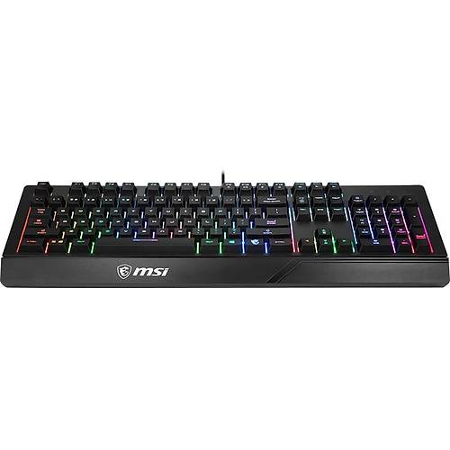 MSI GG VIGOR GK20 TR GAMING KEYBOARD RAINBOW ARKA AYDINLATMA ANTIGHOSTING MEMBRAN SIVI DOKULMESINE DAYANIKLI OYUNCU KLAVYESI TURKCE
