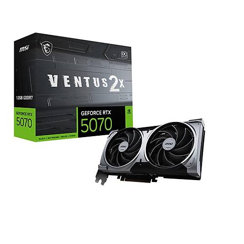 MSI VGA GEFORCE RTX 5070 12G VENTUS 2X OC RTX5070 12GB GDRR7 192B DX12 PCIE 5.0 X16 (3XDP 1XHDMI)
