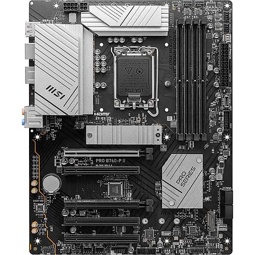 MSI MB PRO B760-P II SOKET 1700 DDR5 7000(OC) PCI-E ,M.2 USB3.2 HDMI,DP 1X 2.5G LAN ATX