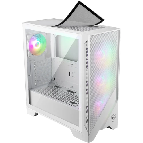 MSI MAG FORGE 320R AIRFLOW WHITE TEMPERLI CAM 4X120MM ARGB FAN ATX GAMING BILGISAYAR KASASI