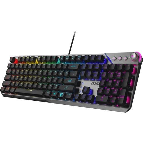 MSI GG STRIKE 600 SILENT TR MEKANIK GAMING KLAVYE  MULTIMEDYA TUSLARI KAILH SESSIZ MEKANIK SWITCH RGB TR LAYOUT