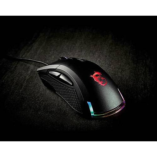 MSI GG CLUTCH GM50 GAMING MOUSE 7.200 DPI PIXART PMW-3330 OPTIK SENSOR OMRON SWITCH 3.000 HZ 16.8M RGB 6 TUS ALTIN KAPLAMA USB BAGLA