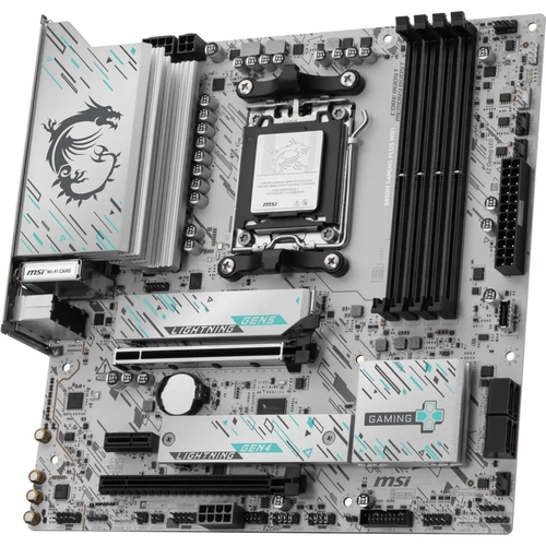 MSI MB B850M GAMING PLUS WIFI AM5 DDR5 8200MHZ(OC) HDMI DP 2X M.2 USB 10GBS 5G LAN WI-FI 7 MATX