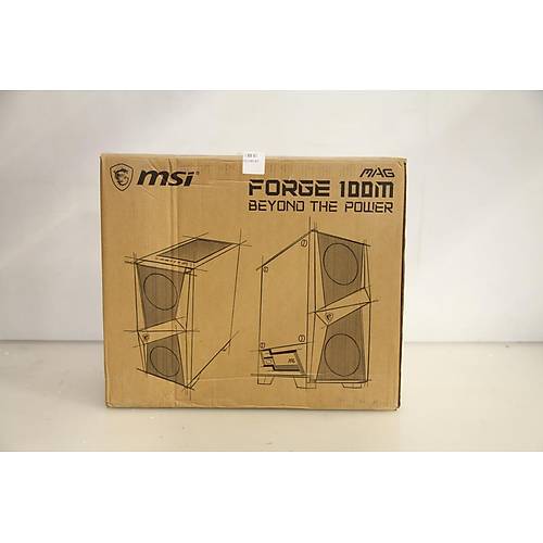 MSI MAG FORGE 100M 2x120mm RGB 1x120mm Fanl� Siyah ATX Gaming Kasa (Outlet - Te�hir)