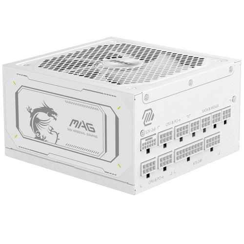 MSI MAG A1000GL PCIE5 WHITE 1000W 80+ Gold Beyaz