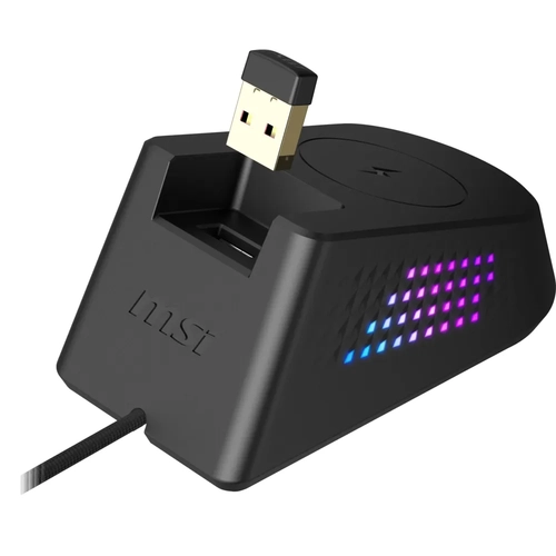 MSI GG VERSA PRO W + MOUSE DOCK PRO 97 GRAM WIRELESS GAMING MOUSE MAX 26000 DPI 1000 Hz / 1MS PIXART PAW-3395 OMRON SWITCH RGB LED MYSTIC LIGHT KABLOSUZ OYUNCU FARESI