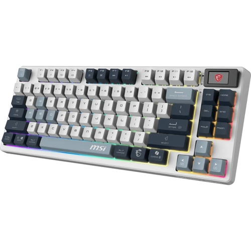 MSI GG FORGE GK600 TKL W SKY TR MEKANIK GAMING KLAVYE LCD EKRAN KTT HIFI LINEAR HOT-SWAPPABLE SWITCH PBT TUS TAKIMI RGB TR LAYOUT