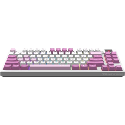 MSI GG FORGE GK600 TKL W VIOLET TR MEKANIK GAMING KLAVYE LCD EKRAN KTT HIFI LINEAR HOT-SWAPPABLE SWITCH PBT TUS TAKIMI RGB TR LAYOUT