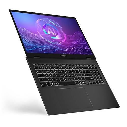 MSI NB PRESTIGEPRO 16 AI B2HVEG-252TR ULTRA 7 255H 32GB LPDDR5 RTX4050 GDDR6 6GB 1TB SSD 16.0 UHD+ OLED W11 HOME GRI