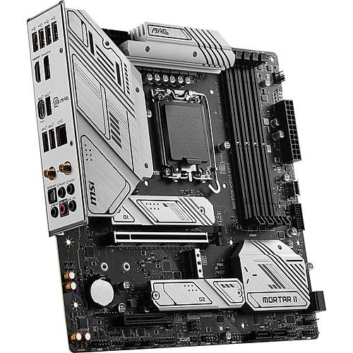 MSI MAG B760M MORTAR WIFI II SOKET 1700 DDR5 7800(OC) PCI-E GEN5 M.2 USB3.2 HDMIDP 1X 2.5G LAN  WI-FI 6E MATX