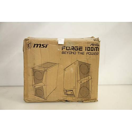 MSI MAG FORGE 100M 2x120mm RGB 1x120mm Fanl� Siyah ATX Gaming Kasa (Outlet - Te�hir / �n Panel K�r�k - Yan Panel Yamuk)