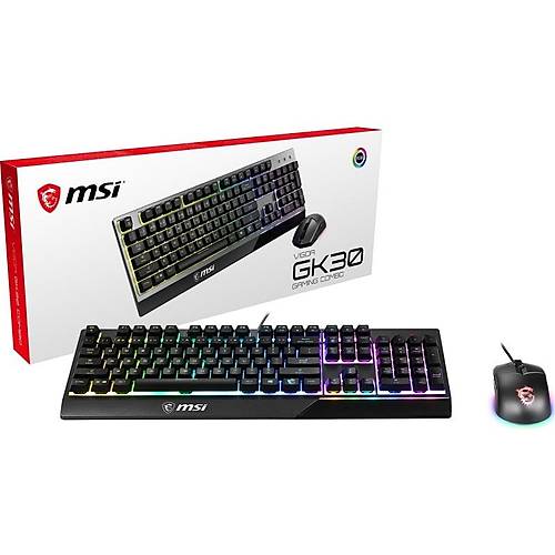 MSI GG VIGOR GK30 TR GAMING KEYBOARD VE CLUTCH GM11 GAMING MOUSE