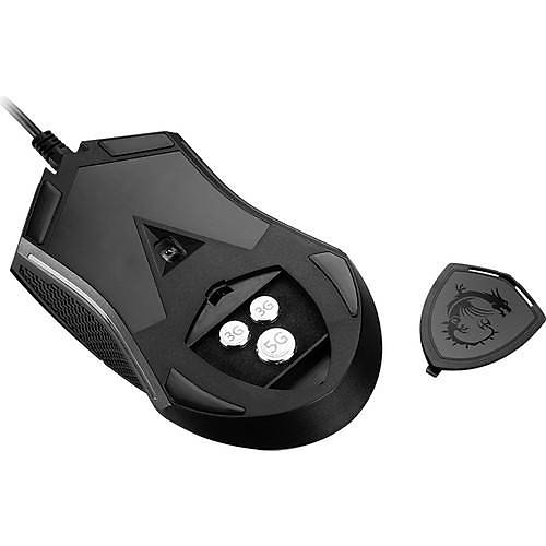 MSI GG CLUTCH GM08 GAMING MOUSE 4.200 DPI PIXART PAW3519 OPTIK SENSOR RED LED 1.8M KABLO AYARLANABILIR AGIRLIK ALTIN KAPLAMA USB BAG