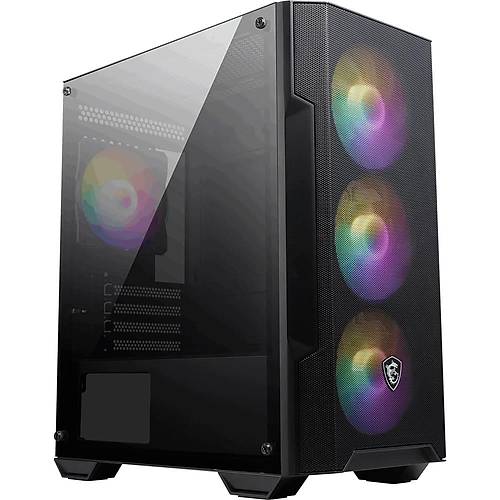 MSI MAG FORGE M100A D60 AKRILIK YAN PANEL 3X120MM 1X120MM AUTO RGB FAN 600W 80+ MATX GAMING BILGISAYAR KASASI