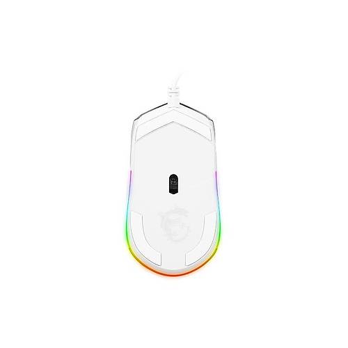 MSI GG CLUTCH GM11 WHITE GAMING MOUSE 5.000 DPI OPTIK SENSOR RGB LED MYSTIC LIGHT OYUNCU FARESI BEYAZ