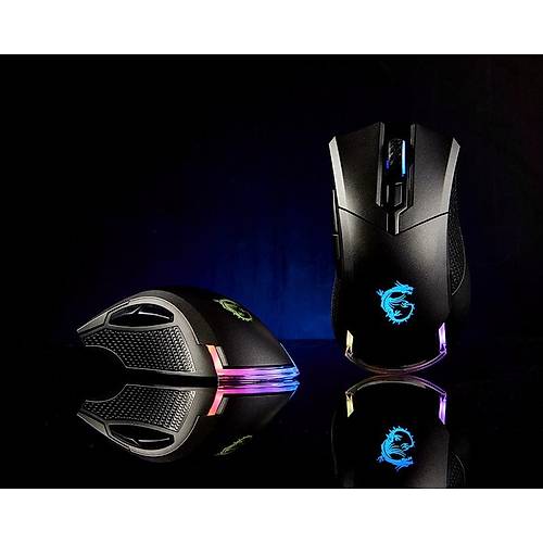 MSI GG CLUTCH GM50 GAMING MOUSE 7.200 DPI PIXART PMW-3330 OPTIK SENSOR OMRON SWITCH 3.000 HZ 16.8M RGB 6 TUS ALTIN KAPLAMA USB BAGLA