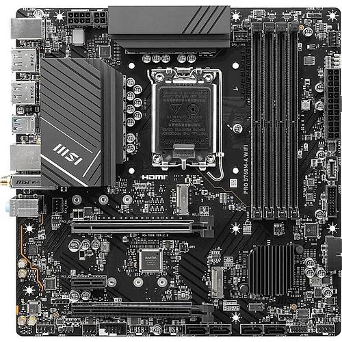 MSI PRO B760M-A WIFI SOKET 1700 DDR5 6800(OC) PCI-E M.2 USB3.2 HDMIDP 1X 2.5G LAN WI-FI 6E MATX