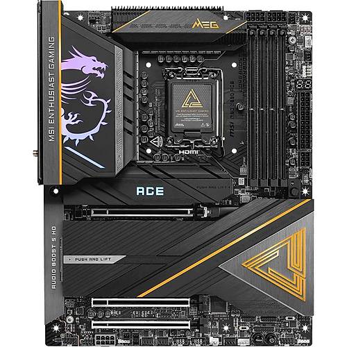 MSI MB MEG Z890 ACE SOKET 1851 DDR5 9200MHZ(OC) USB 20GBPS 5XM.2 2XTB4 HDMI DISPLAY 10G LAN WIFI7 ATX
