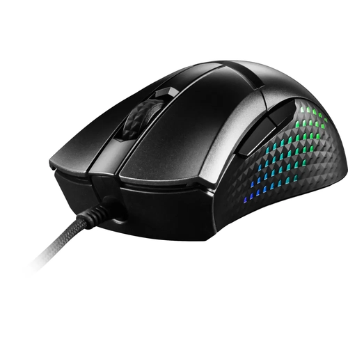 MSI GG CLUTCH GM51 LIGHTWEIGHT 75 GRAM ESPORTS GAMING MOUSE MAX 26000 DPI 1MS PIXART PMW-3395 OPTIK SENSOR OMRON SWITCH RGB LED MYST